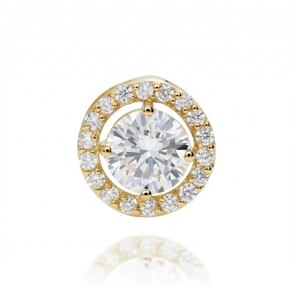 Colgante Circonitas Oro Amarillo