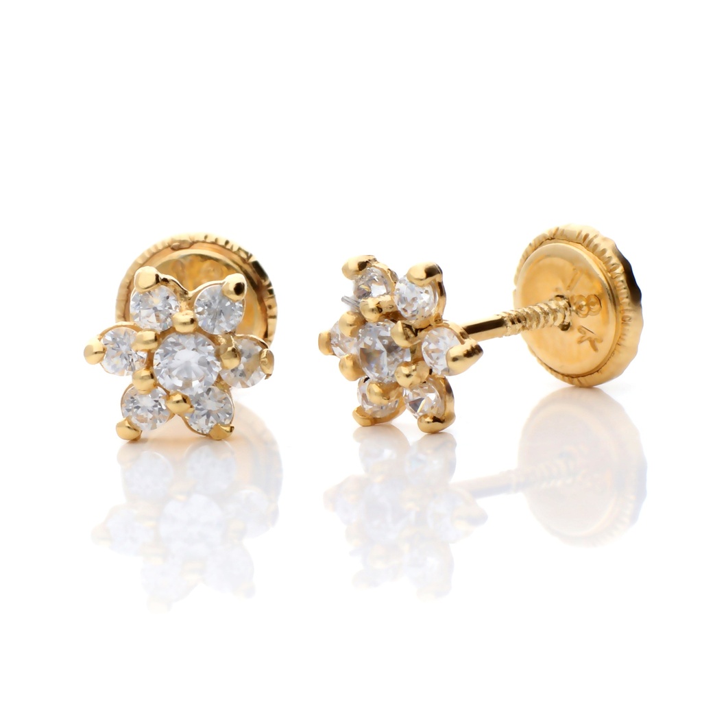 Pendientes Tuerca Cuajo Oro Amarillo