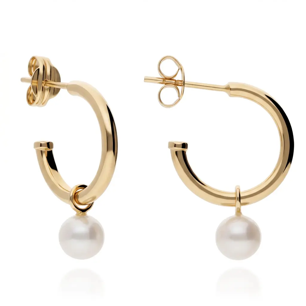 Pendientes Aros con Perla