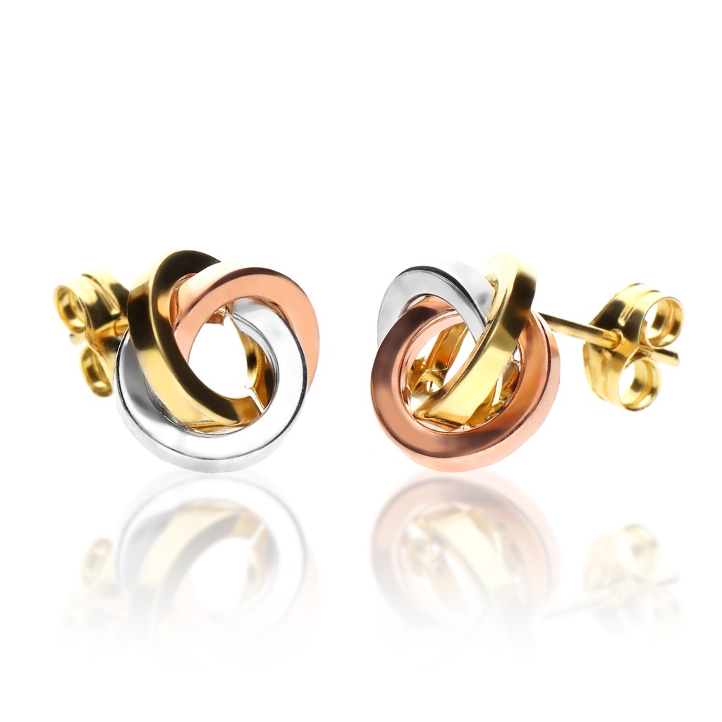 Pendientes Presión Nudo Tricolor
