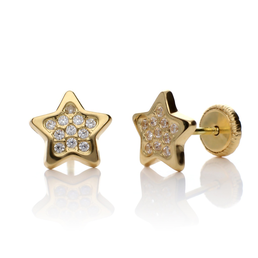 Pendientes Tuerca Estrella Microengaste