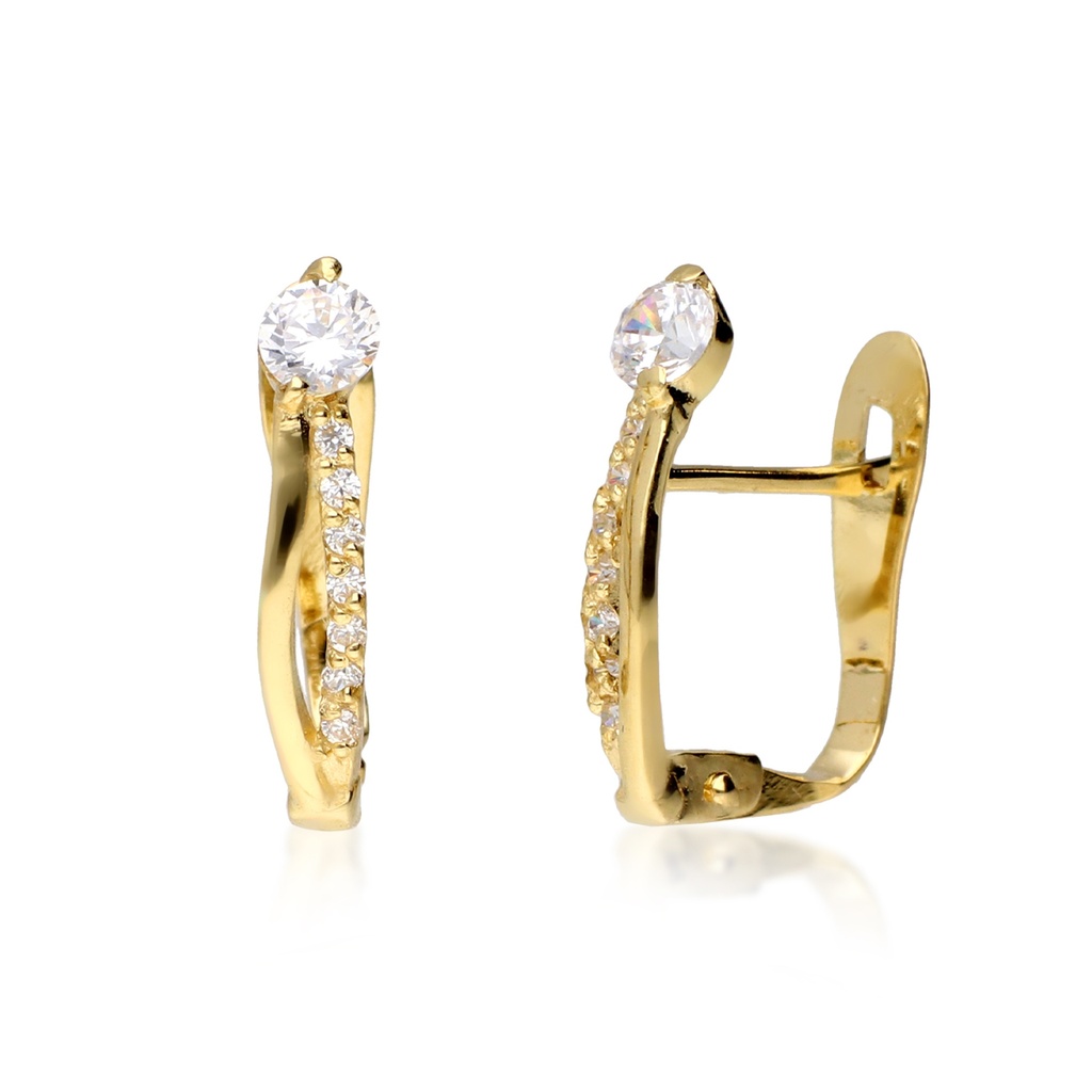 Pendientes Catalán Engaste Oro Amarillo