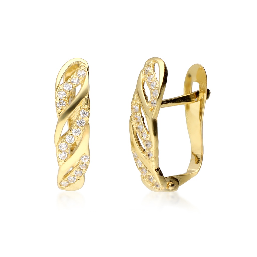 Pendientes Catalán Engaste Oro Amarillo