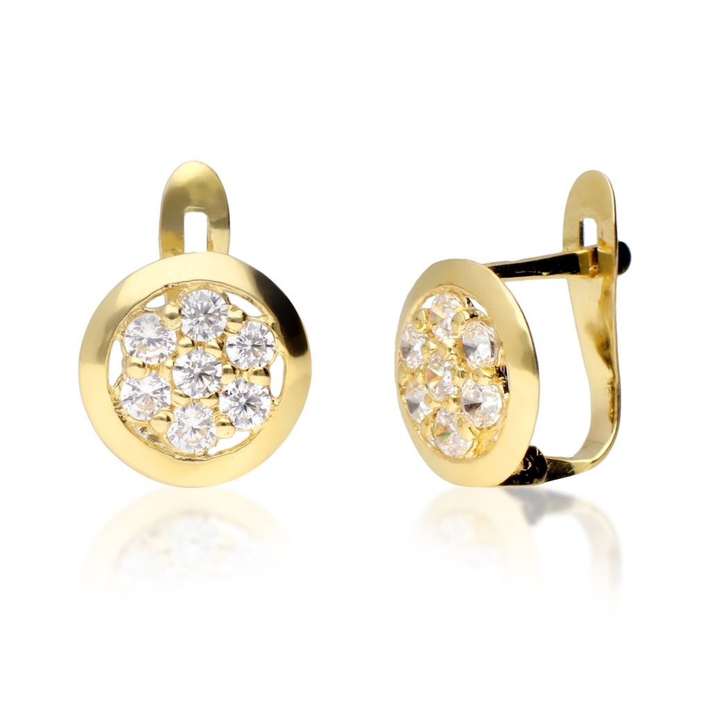 Pendientes Catalán Engaste Oro Amarillo