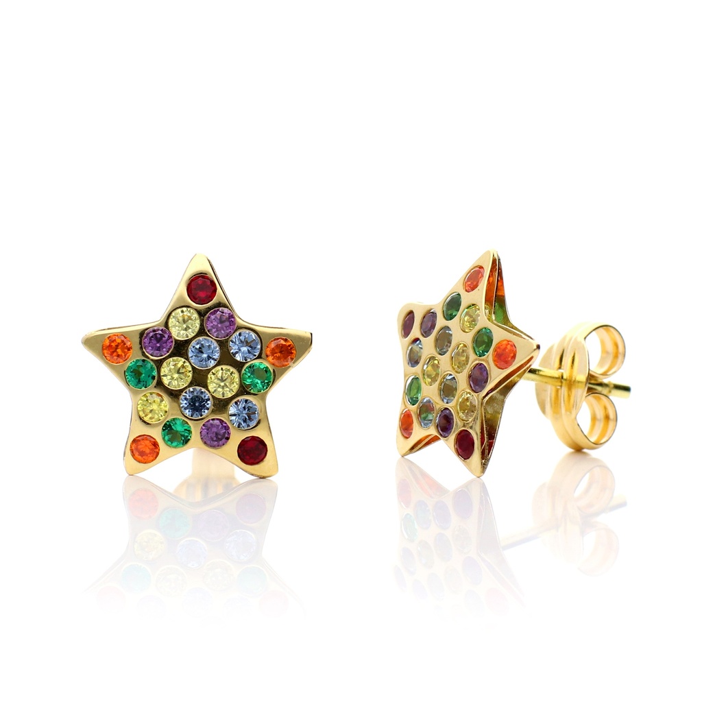 Pendientes Presión Estrella Color