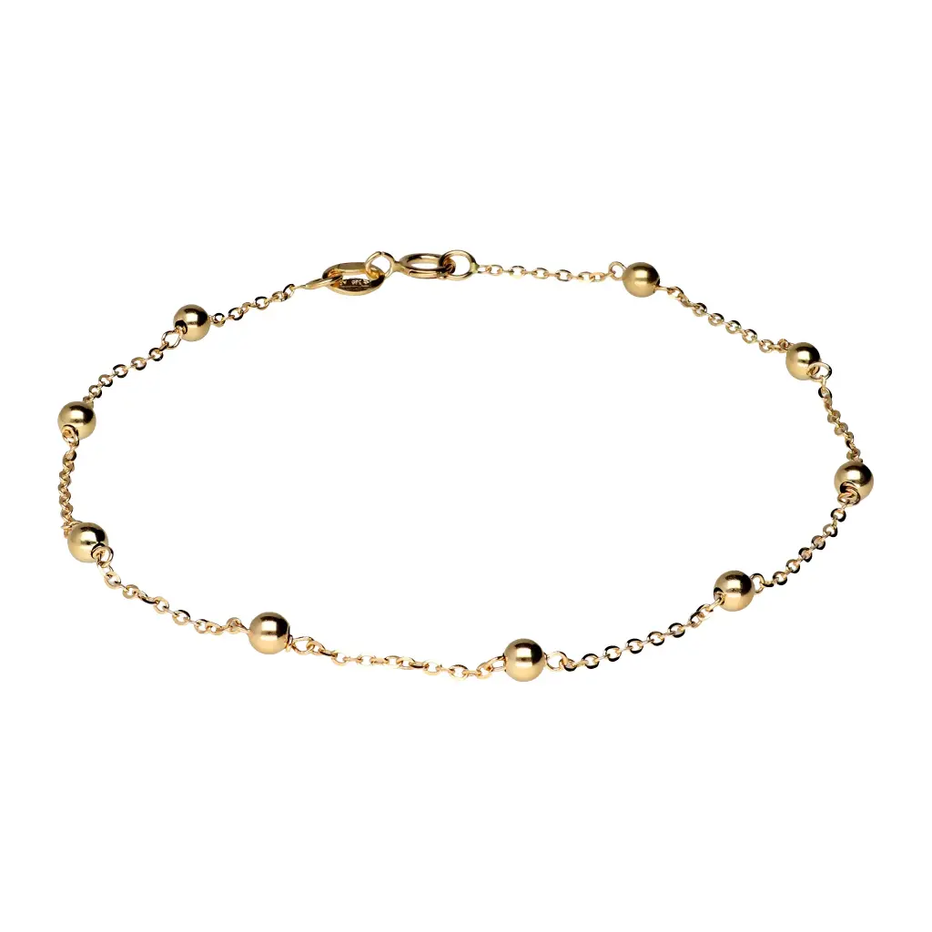 Pulsera Bolas Oro Amarillo