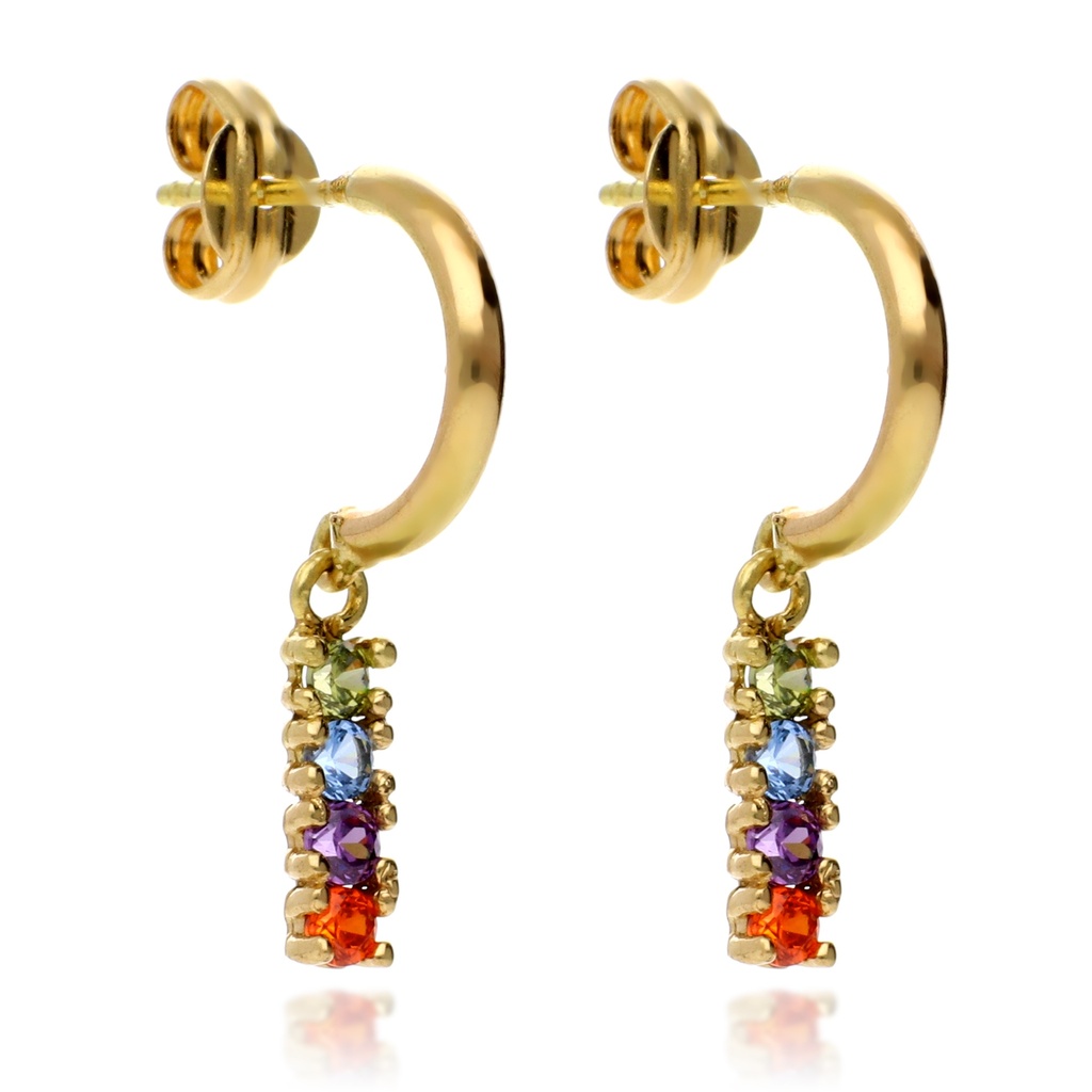 Pendientes Presión Aros Color