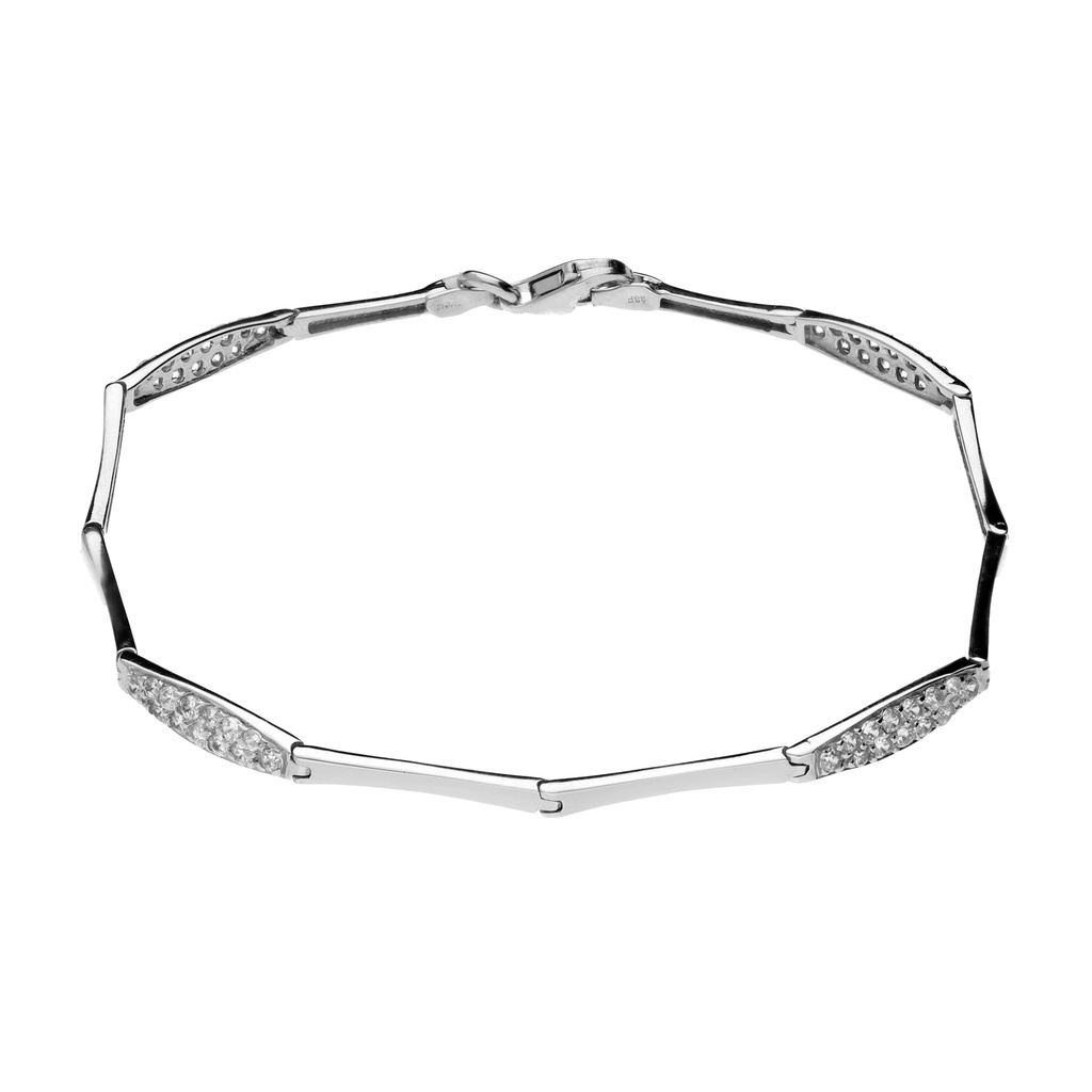 Pulsera Engaste Oro Blanco