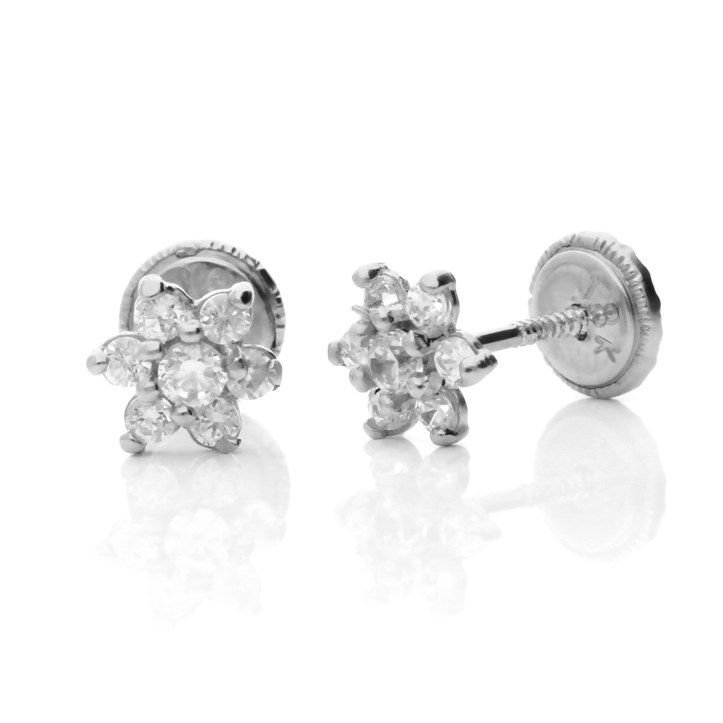 Pendientes Tuerca Cuajo Oro Blanco