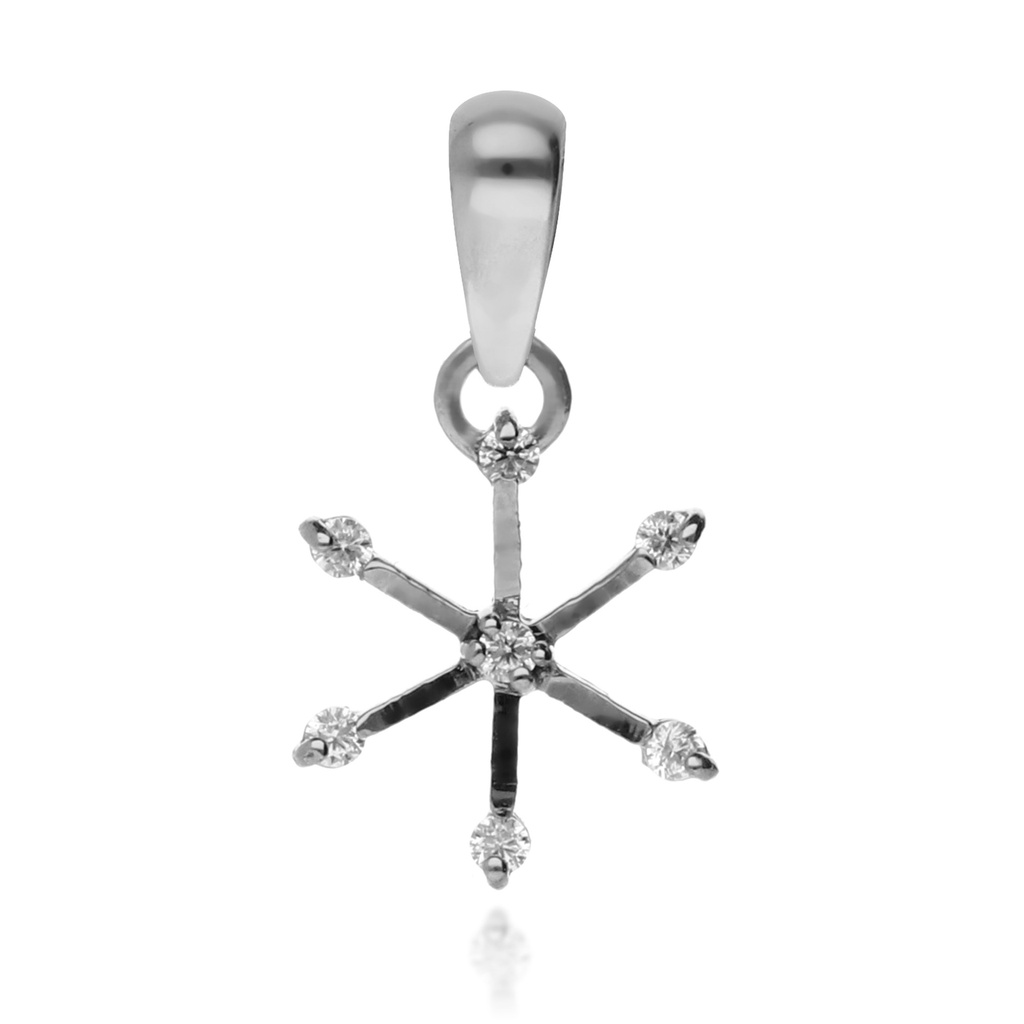 Colgante Hielo Oro Blanco