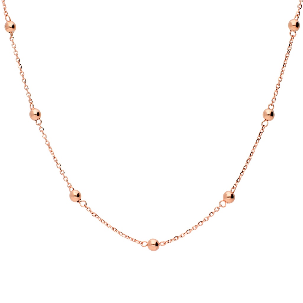 Gargantilla Bolas Oro Rosa