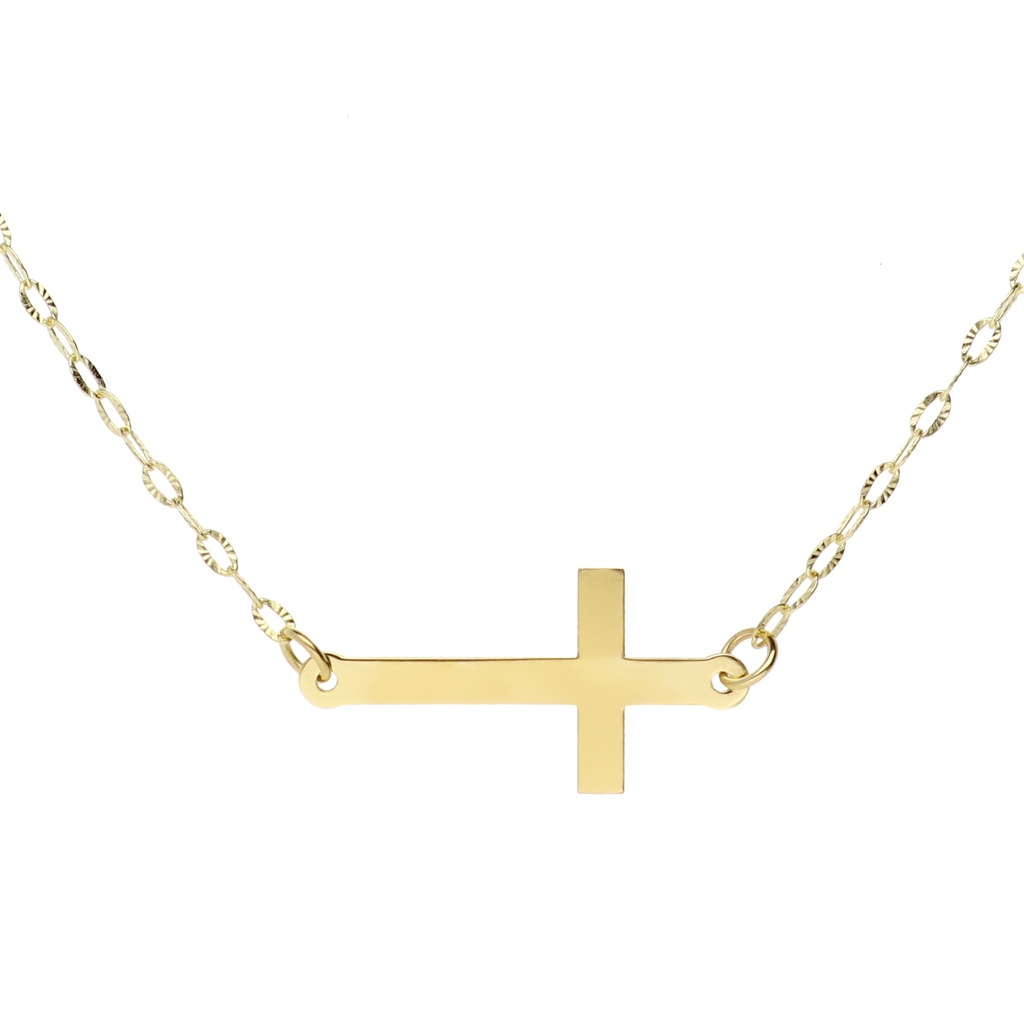 Gargantilla Cruz Oro Amarillo
