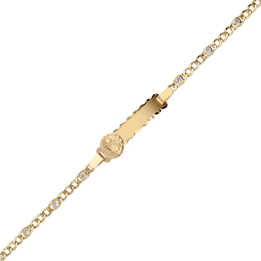 Pulsera Chapa Circonitas Virgen Niña