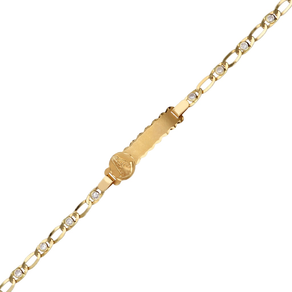 Pulsera Chapa Circonitas Virgen Rocío