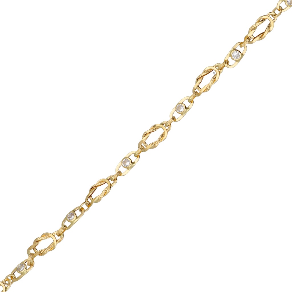 Pulsera Circonitas Oro Amarillo