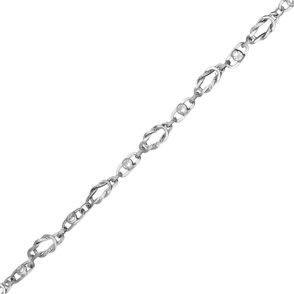 Pulsera Circonitas Oro Blanco