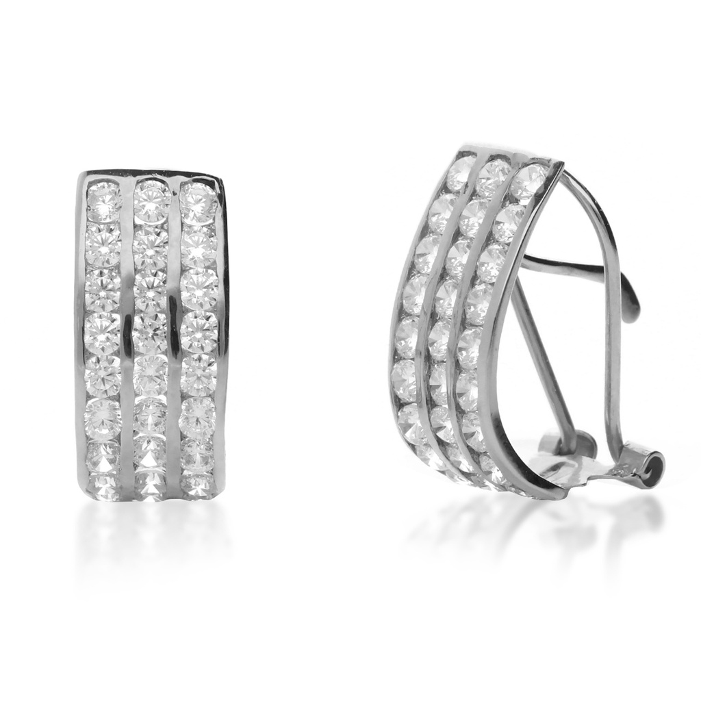 Pendientes Omega Oro Blanco