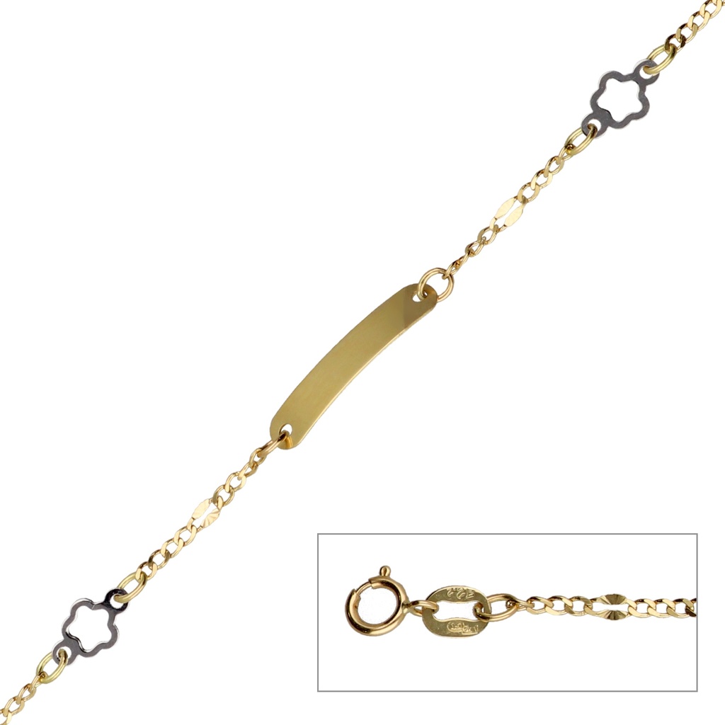 Pulsera Bebé Chapa Flor