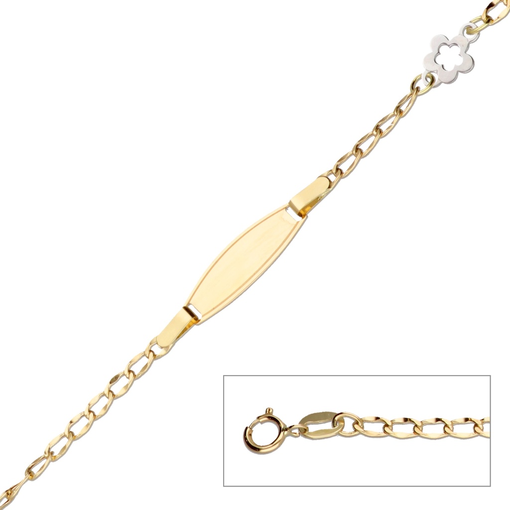 Pulsera Bebé Chapa Flor
