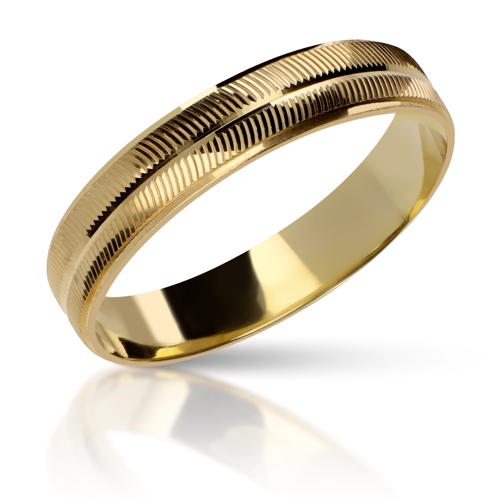 Alianza Talla 4 mm Plana Oro Amarillo