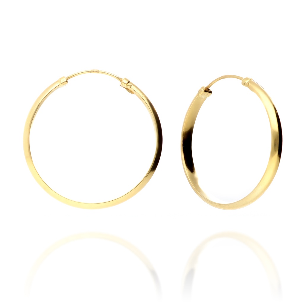 Pendientes Aros 3mm Media Caña