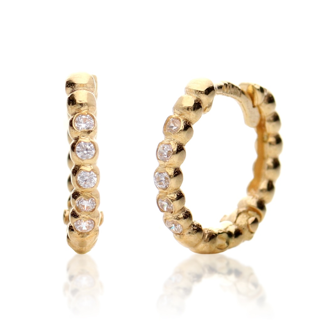 Pendientes Aros Bolas Engaste