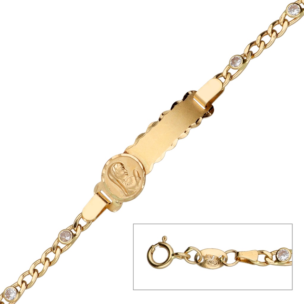 Pulsera Bebé Chapa Bilbao Circonitas Virgen