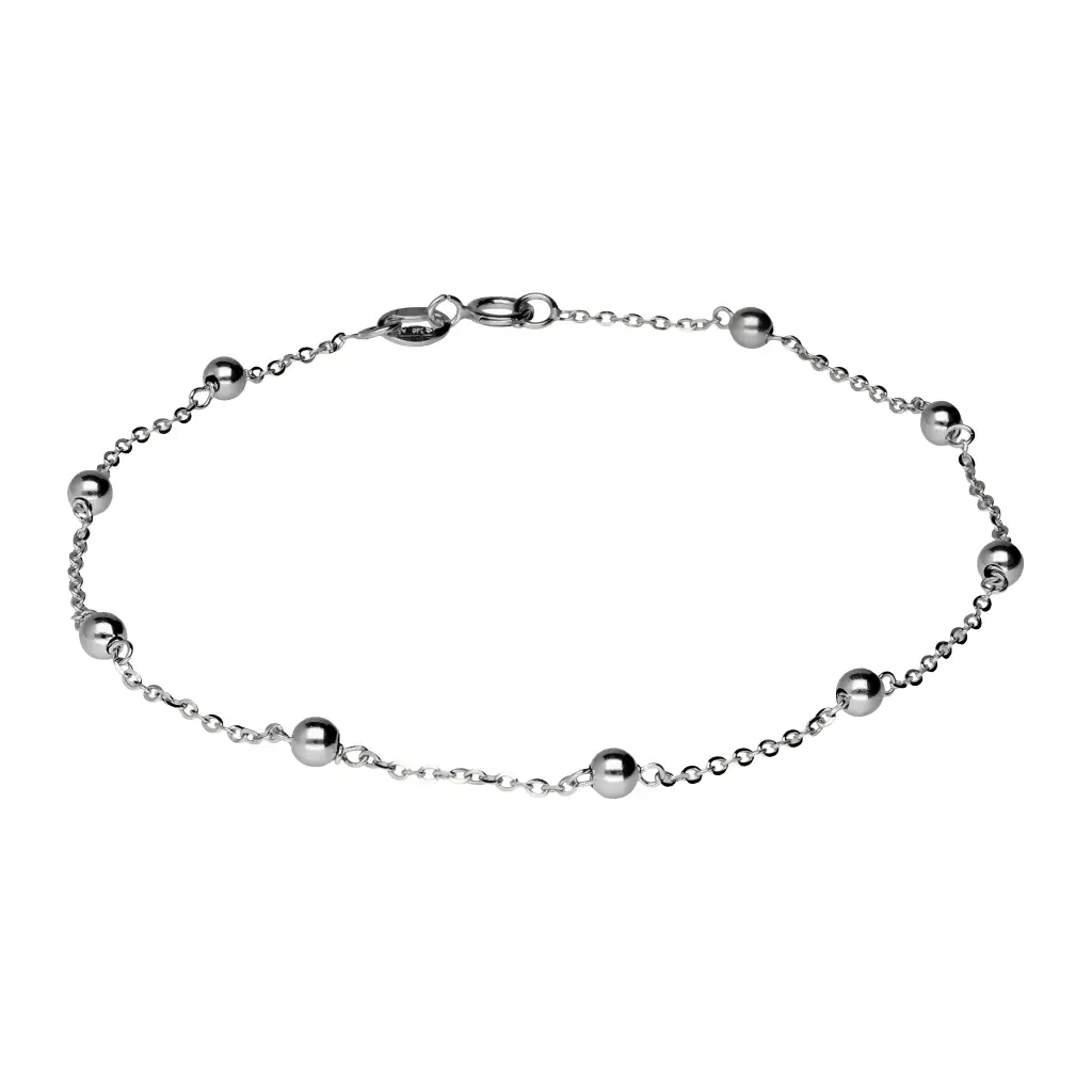 Pulsera Bolas Oro Blanco