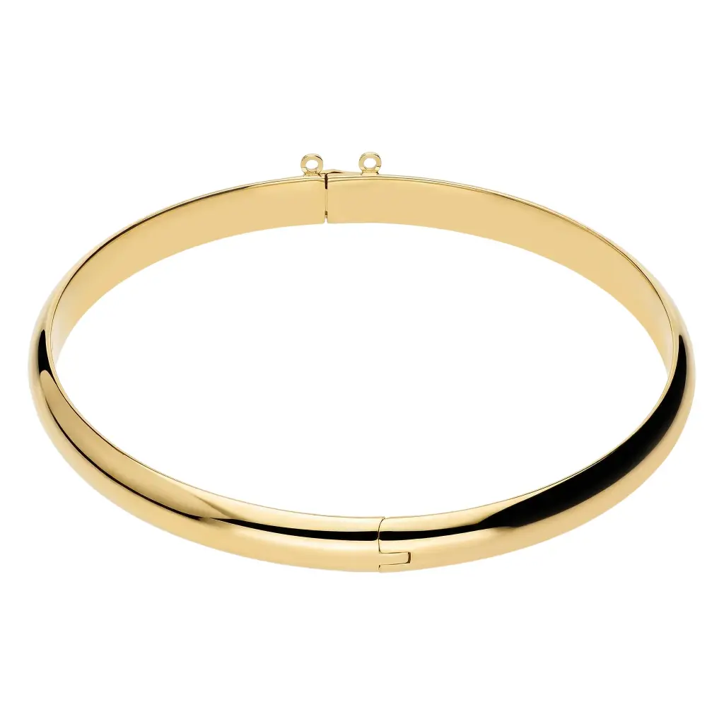 Pulsera Media Caña Lisa Oro Amarillo