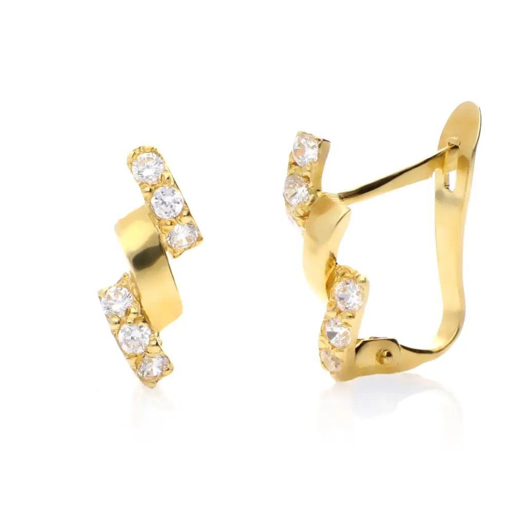 Pendientes Catalán Circonitas Oro Amarillo
