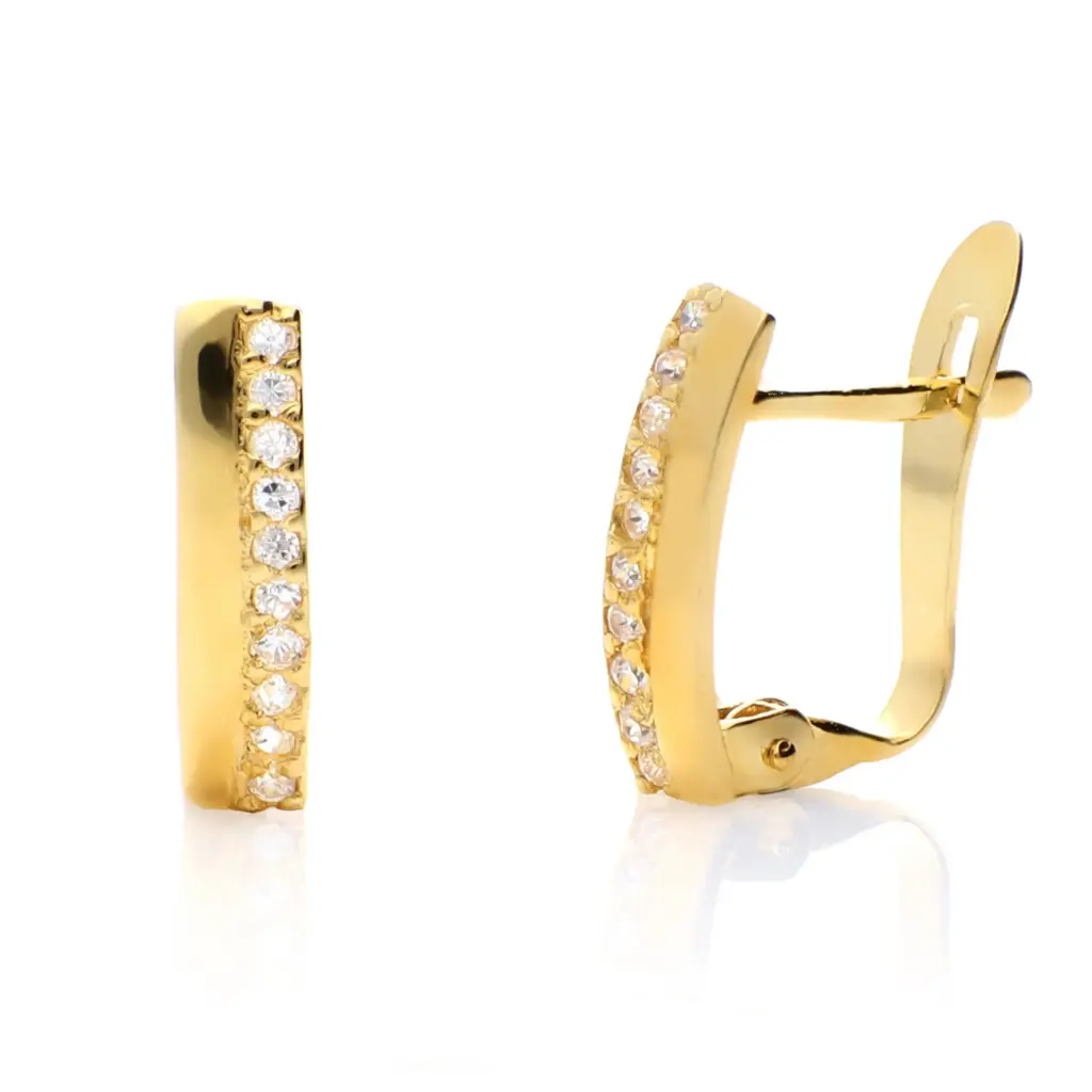 Pendientes Catalán Circonitas Oro Amarillo