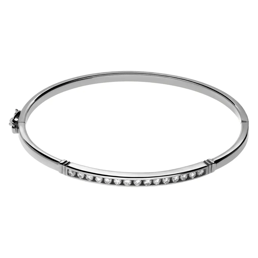 Brazalete Circonitas Carril Oro Blanco