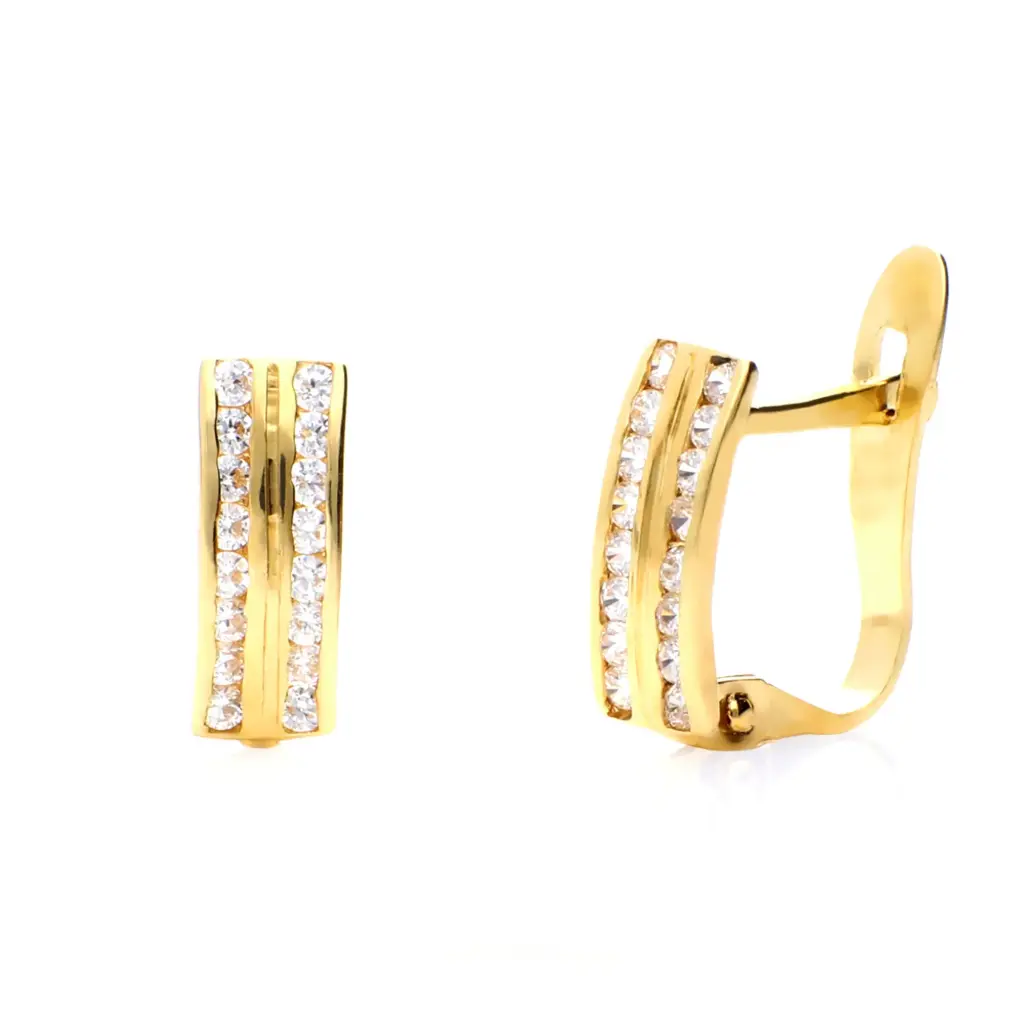 Pendientes Catalán Circonitas Oro Amarillo