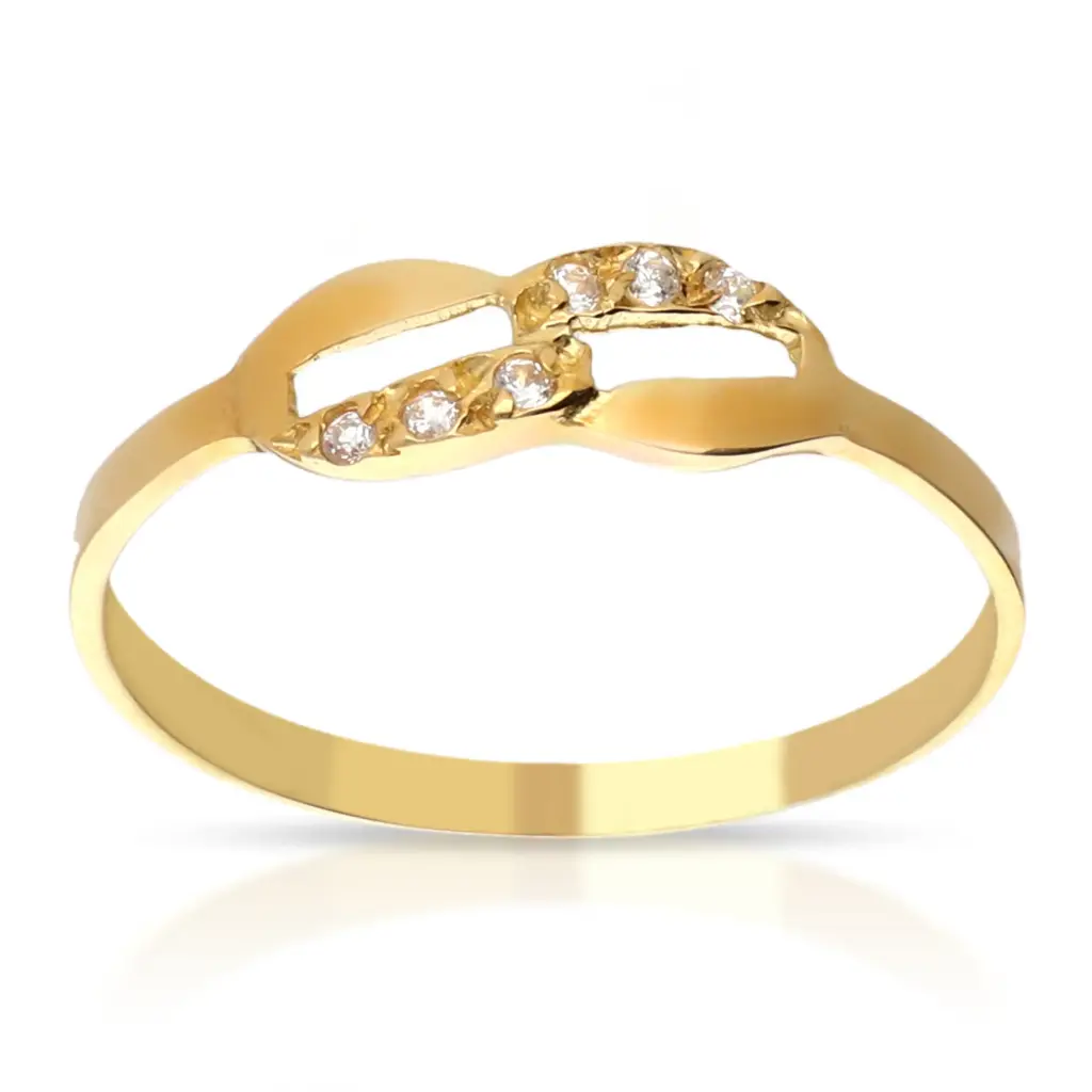 Sortija Infinito Circonitas Oro Amarillo