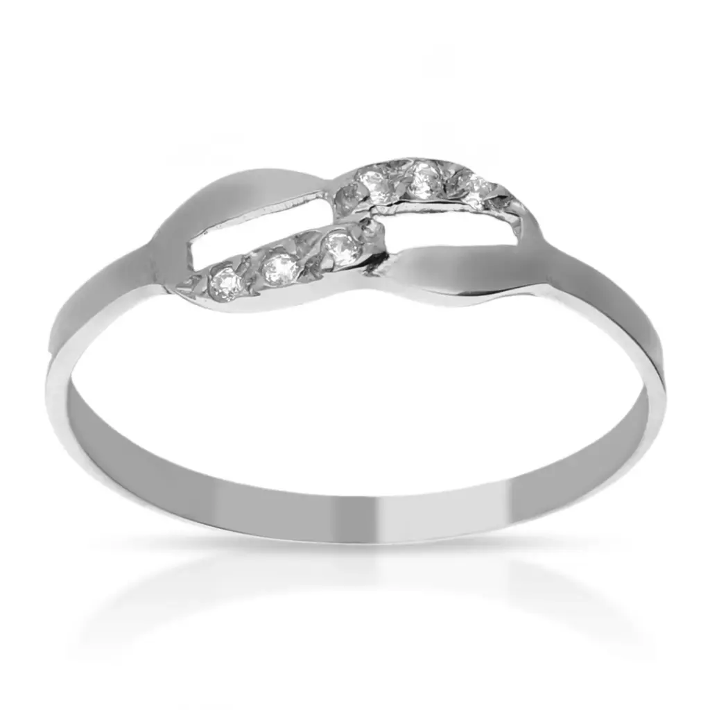 Sortija Infinito Circonitas Oro Blanco