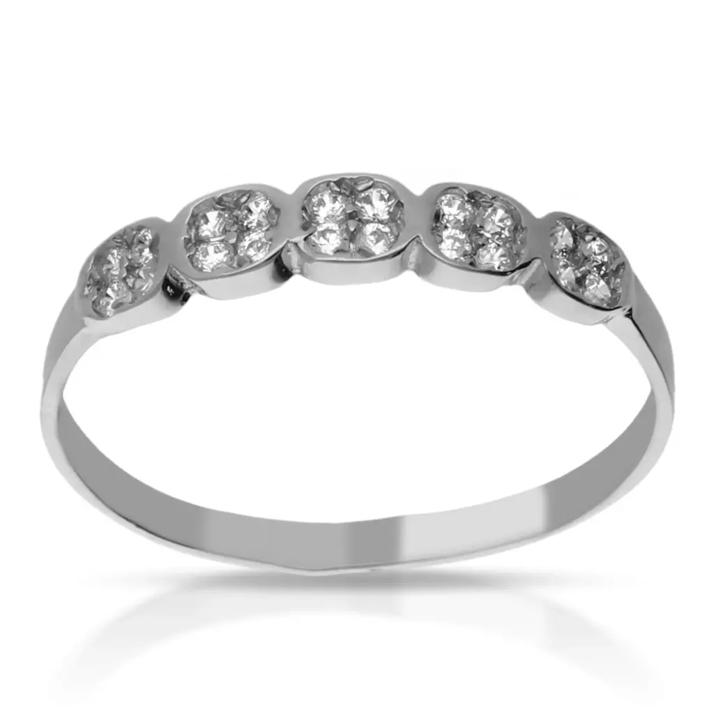 Sortija Circonitas Oro Blanco
