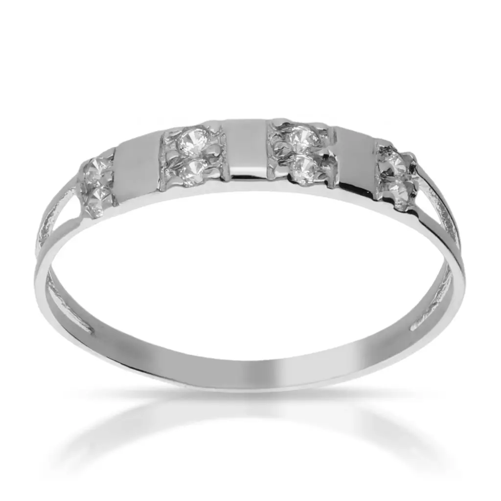 Sortija Circonitas Oro Blanco