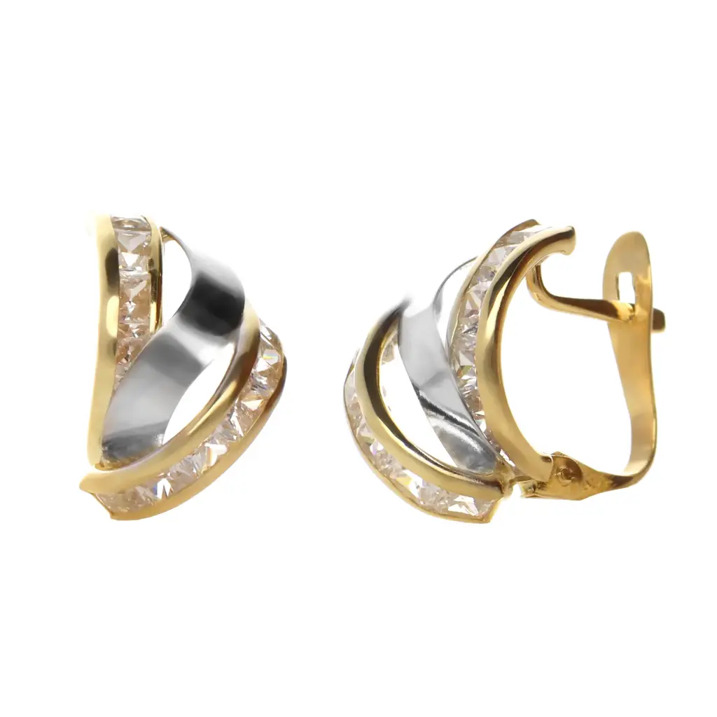 Pendientes Catalán Bicolor Circonitas