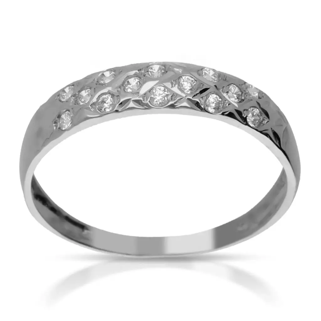 Sortija Circonitas Oro Blanco