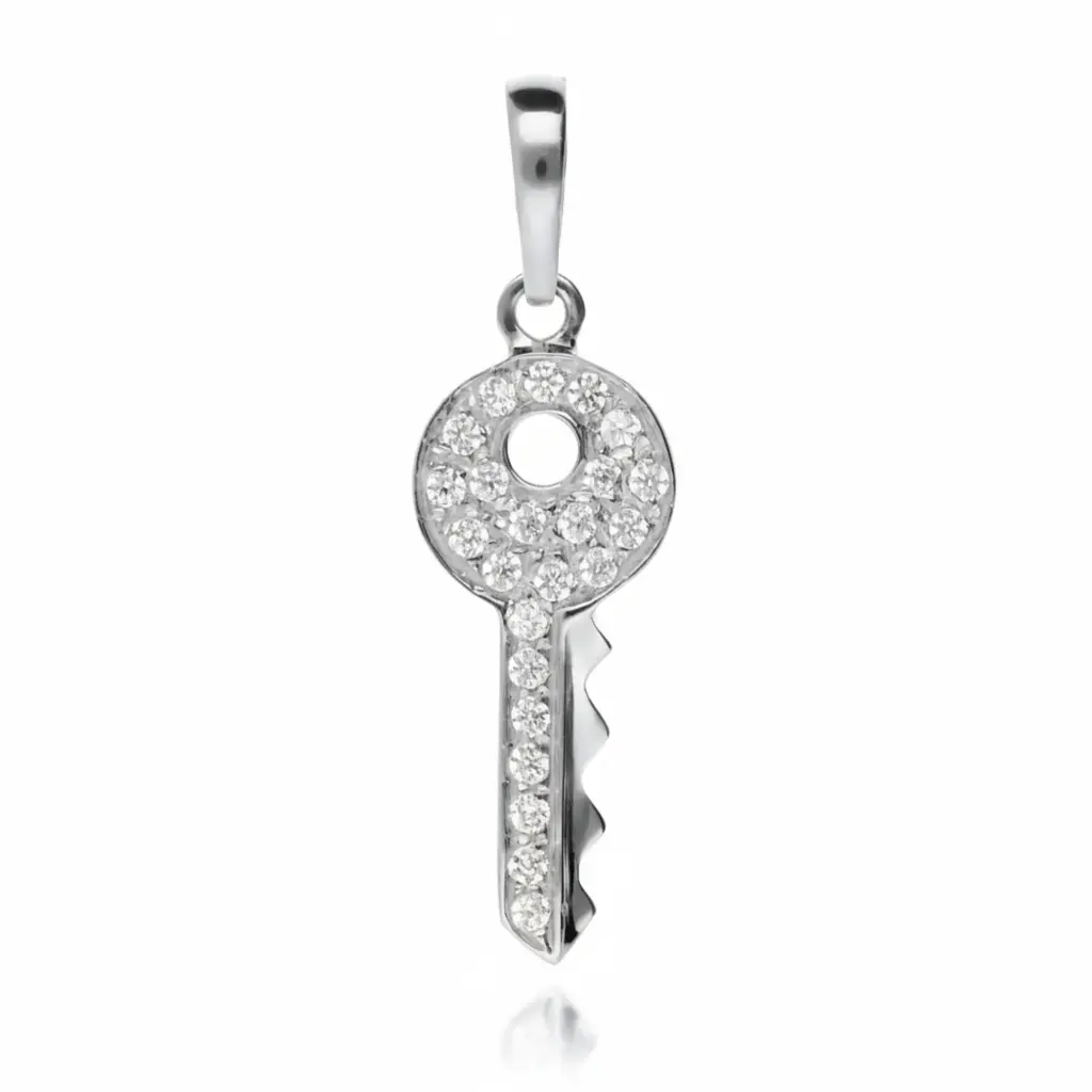 Colgante Llave Oro Blanco