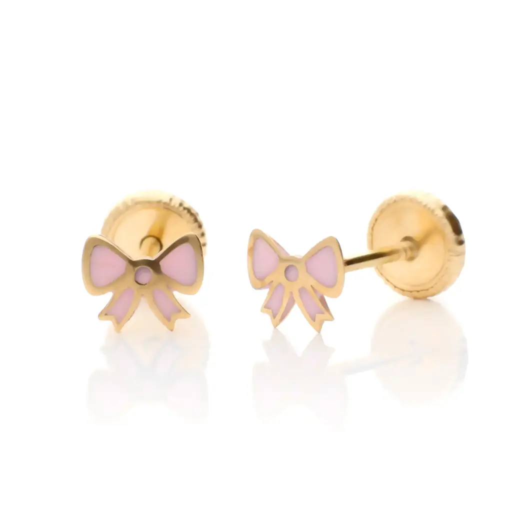 Pendientes Tuerca Lazo Color