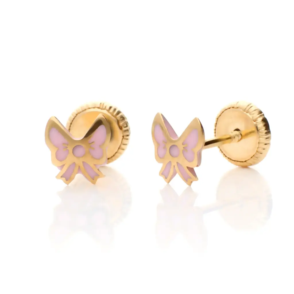 Pendientes Tuerca Lazo Color