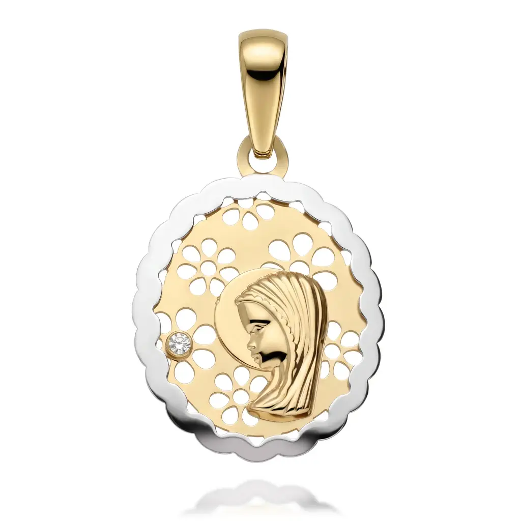 Medalla Virgen Niña Bicolor