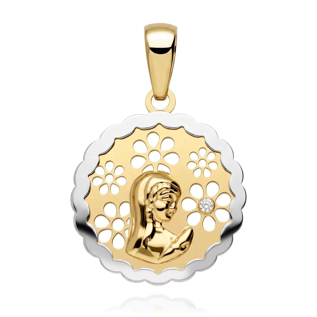 Medalla Virgen Niña Bicolor 
