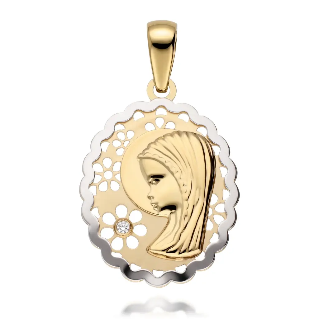 Medalla Virgen Niña Bicolor 
