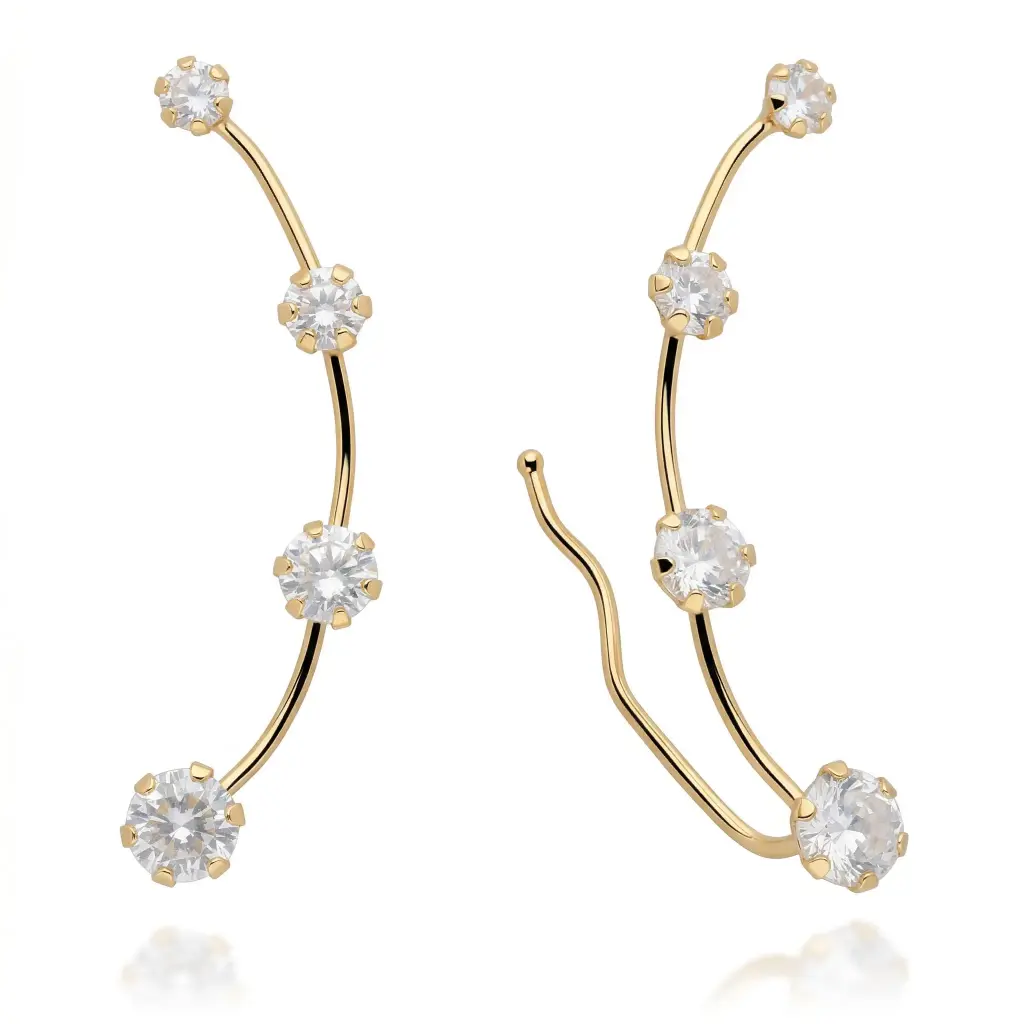 Pendientes Trepador con Circonitas