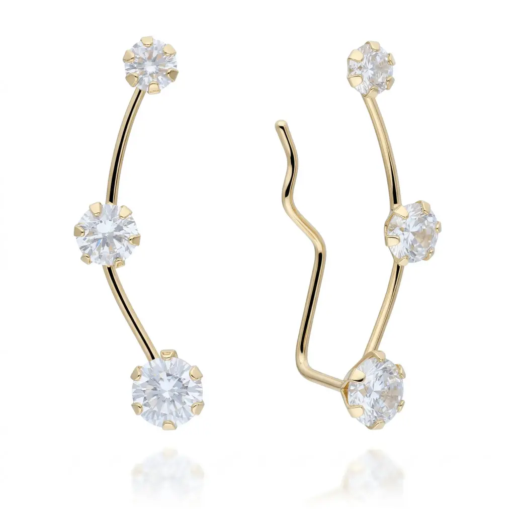 Pendientes Trepador con Circonitas