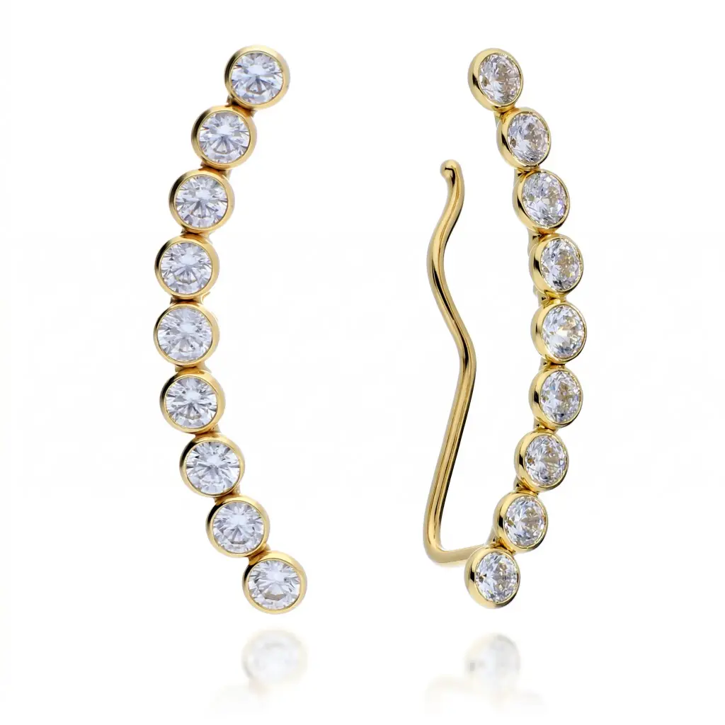 Pendientes Trepador con Circonitas