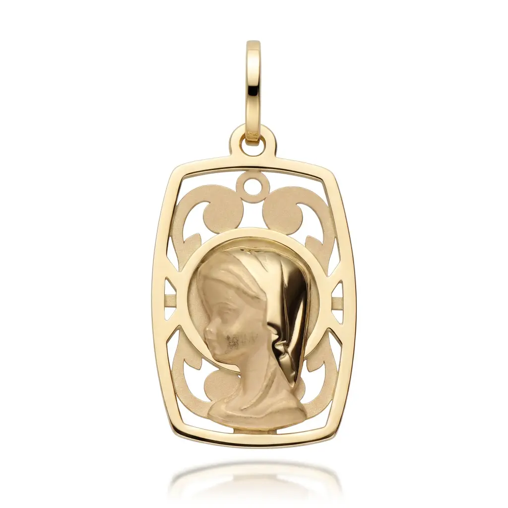 Medalla Virgen Niña Rectangular