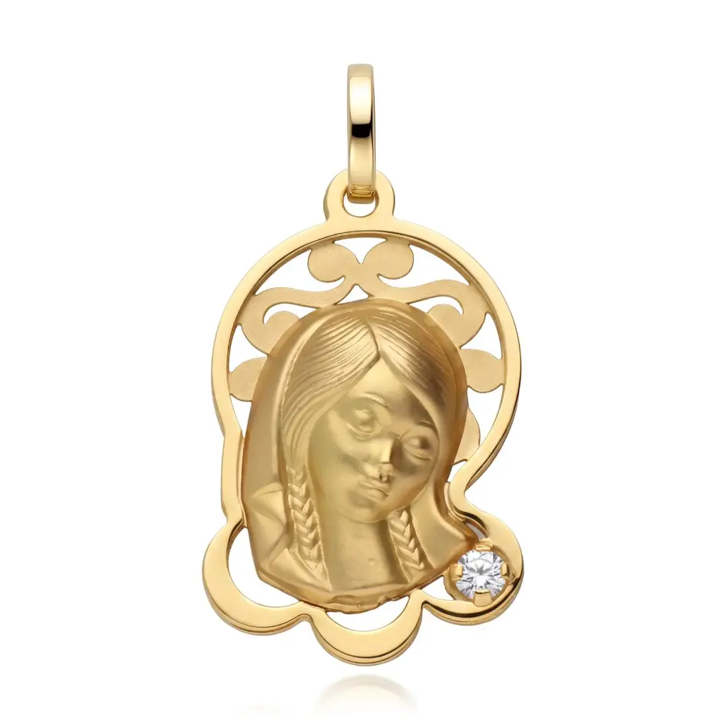 Medalla Virgen Niña Circonita